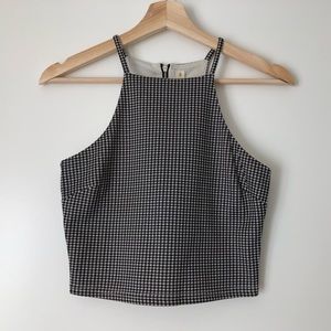 Black & white pattern crop top